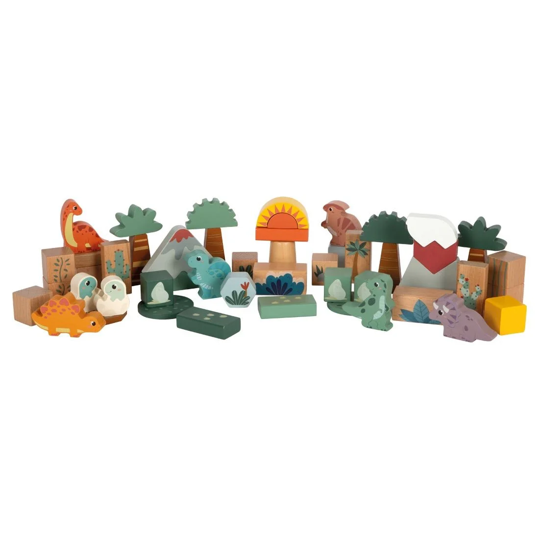 Small Foot Конструктор Динозавър, дървен, 50 части
