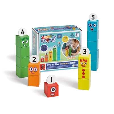 Learning Resources Комплект дървени кубчета Numberblocks, от 1 до 5