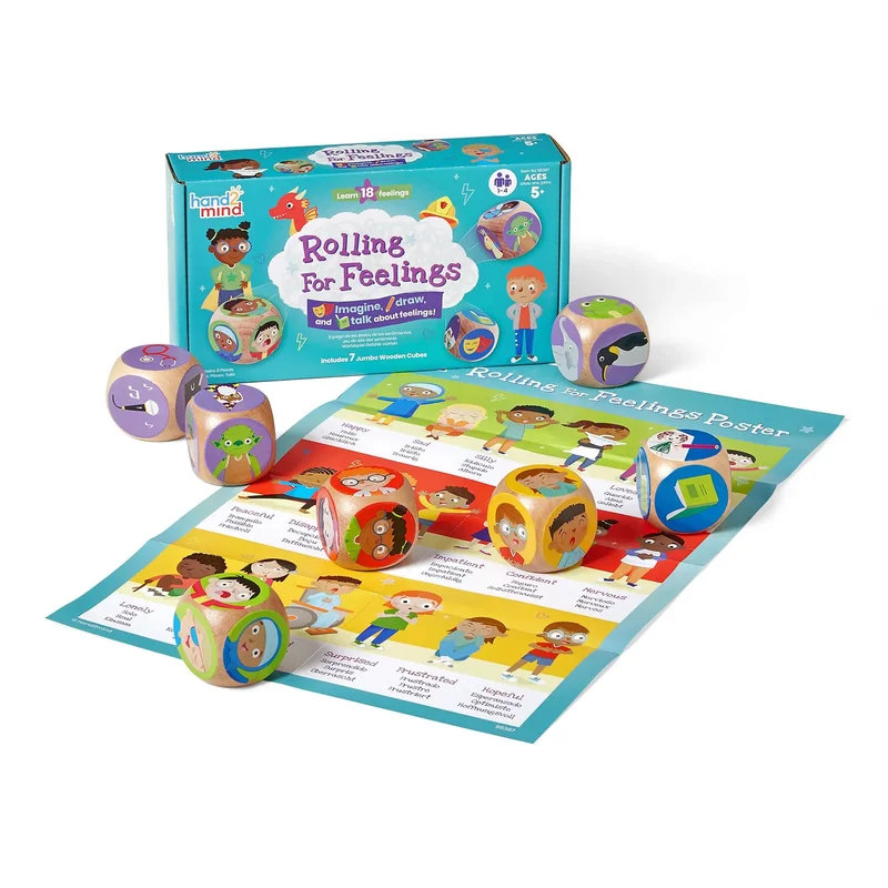 Learning Resources Зарчета Емоции, дървени, 7 броя