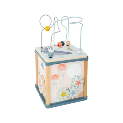 Small Foot Куб Подводен свят, дидактичен, дървен, 20 х 20 х 37 cm