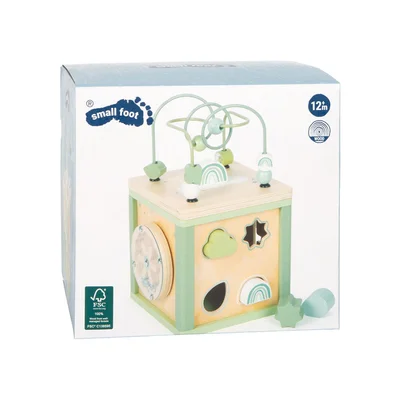 Small Foot Куб, дидактичен, дървен, 15 х 15 х 25 cm, зелен