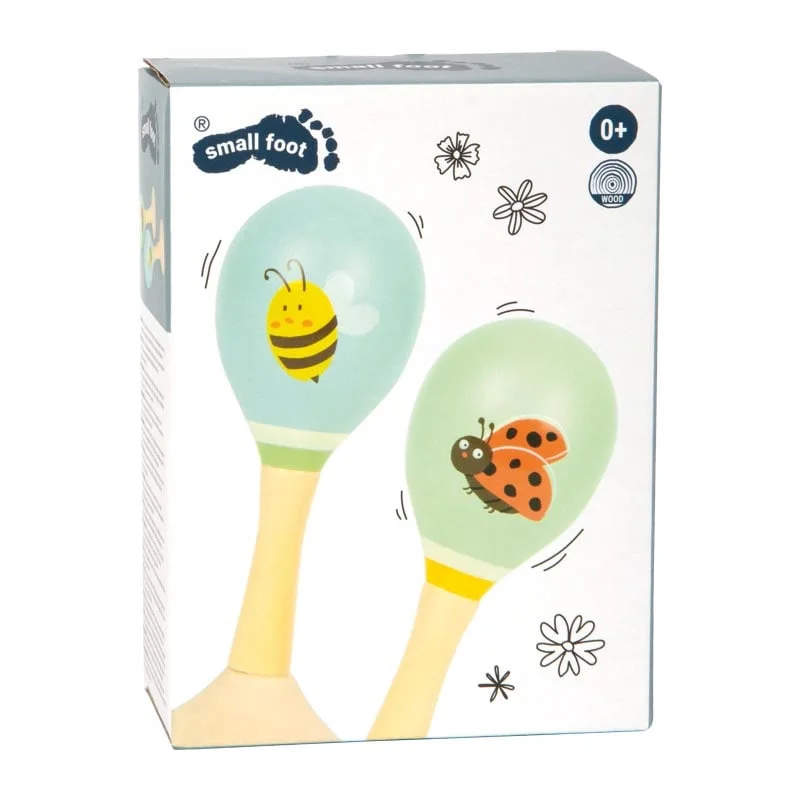 Small Foot Маракаси Tiny Friends, дървени, 2 броя