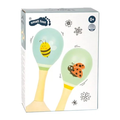 Small Foot Маракаси Tiny Friends, дървени, 2 броя