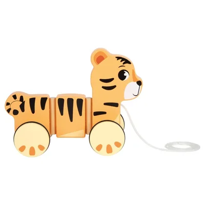 Small Foot Тигър Сафари, за дърпане, дървен