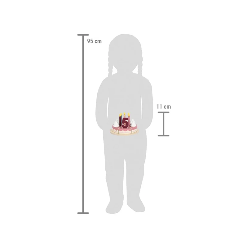 Small Foot Торта за рязане, с цифри и свещи