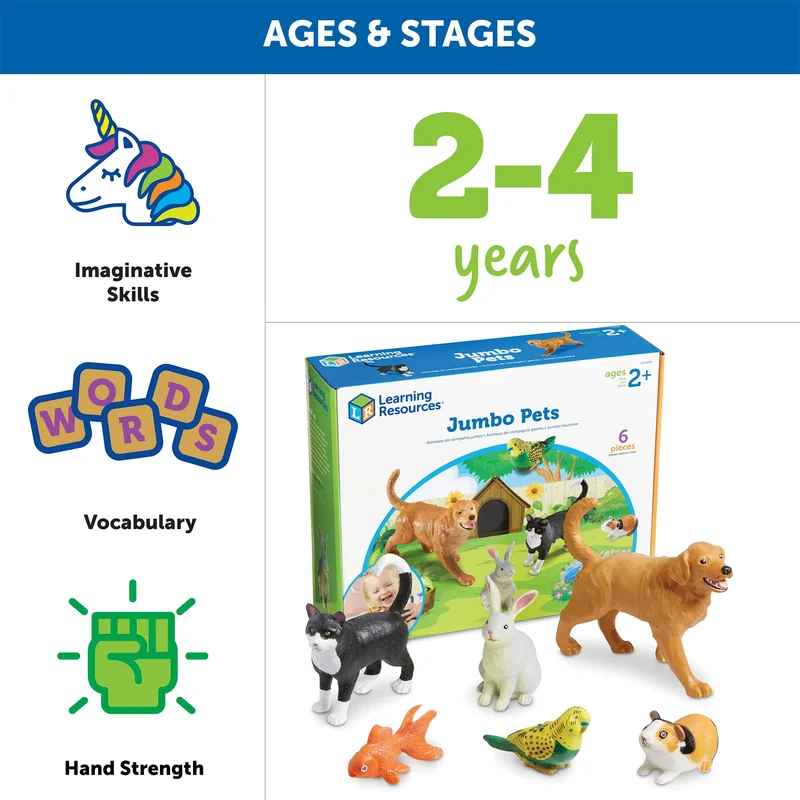 Learning Resources Комплект домашни любимци, 6 броя