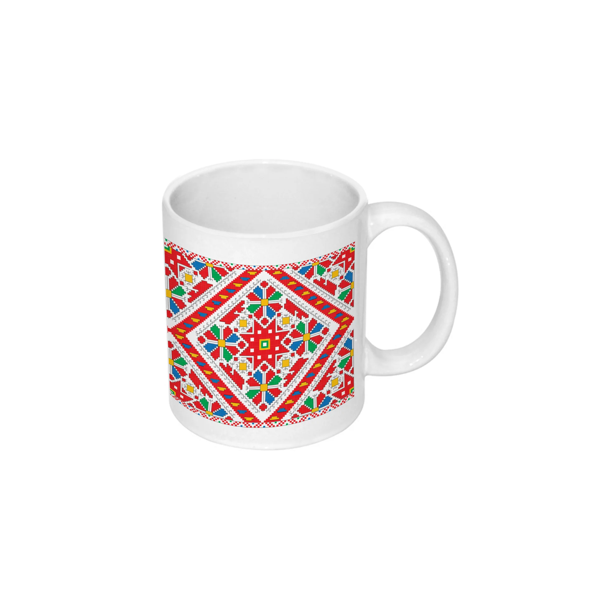 Gift&Go Чаша Bulgaria - Шевица 1, керамична, клас АА, бяла, 330 ml, в кутия