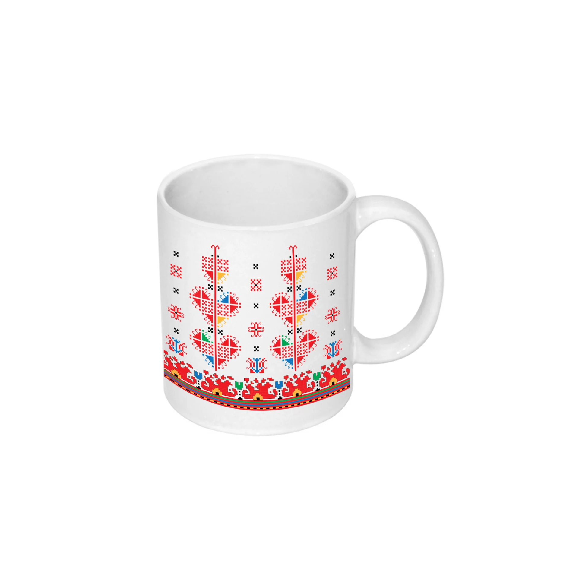 Gift&Go Чаша Bulgaria - Шевица 5, керамична, клас АА, бяла, 330 ml, в кутия