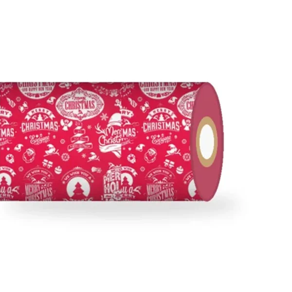 Фолио за опаковане Colibri Christmas, ролка, широчина 300 mm, дължина 30 m, червено