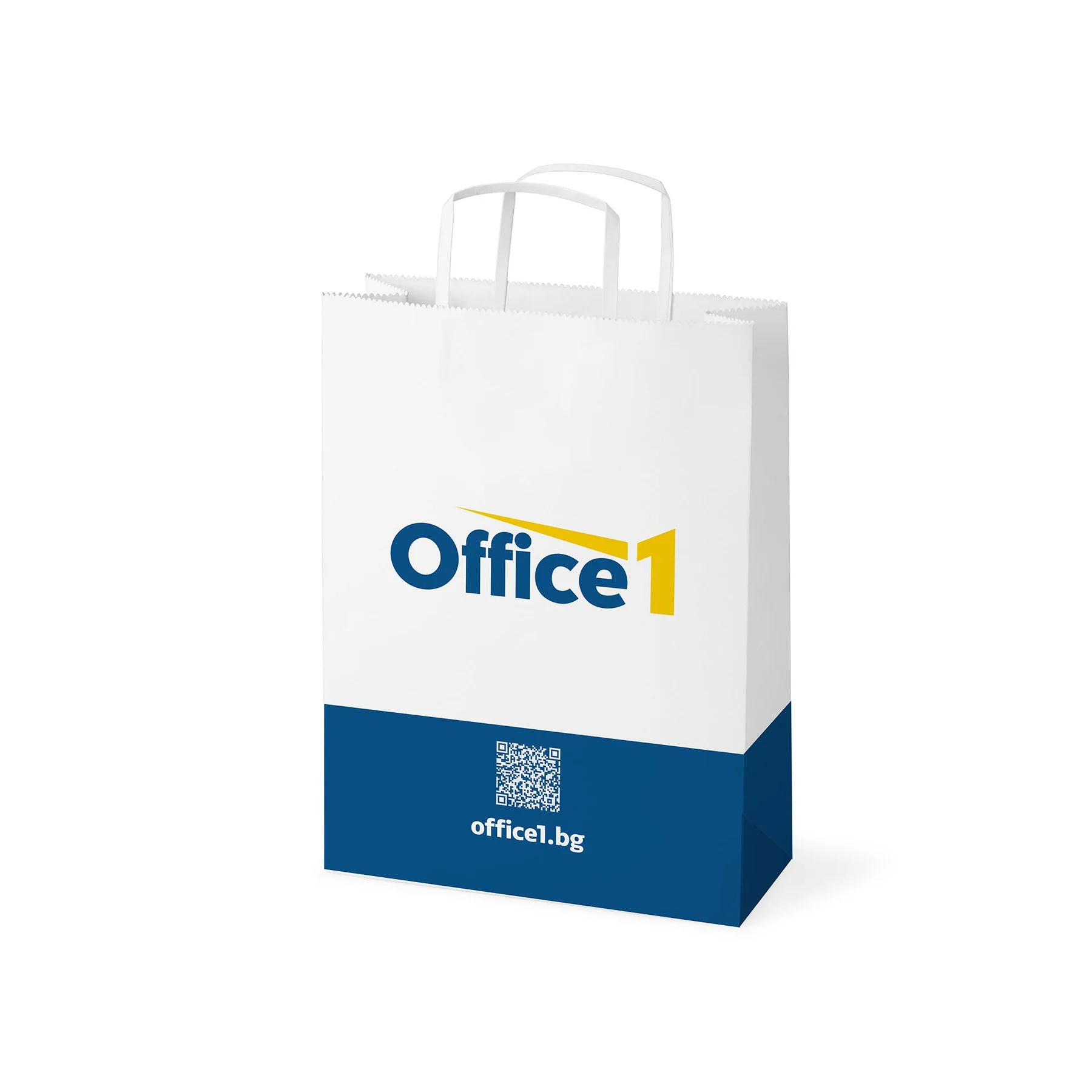 Office 1 Хартиена торбичка, бяла, M, 36 х 46 х 12 cm