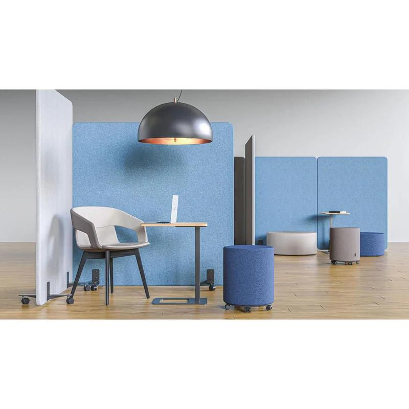 Шумоизолиращ панел Narbutas Free Standing, свободностоящ, 1600 x 36 x 1800 mm, ПДЧ 16 mm, сив