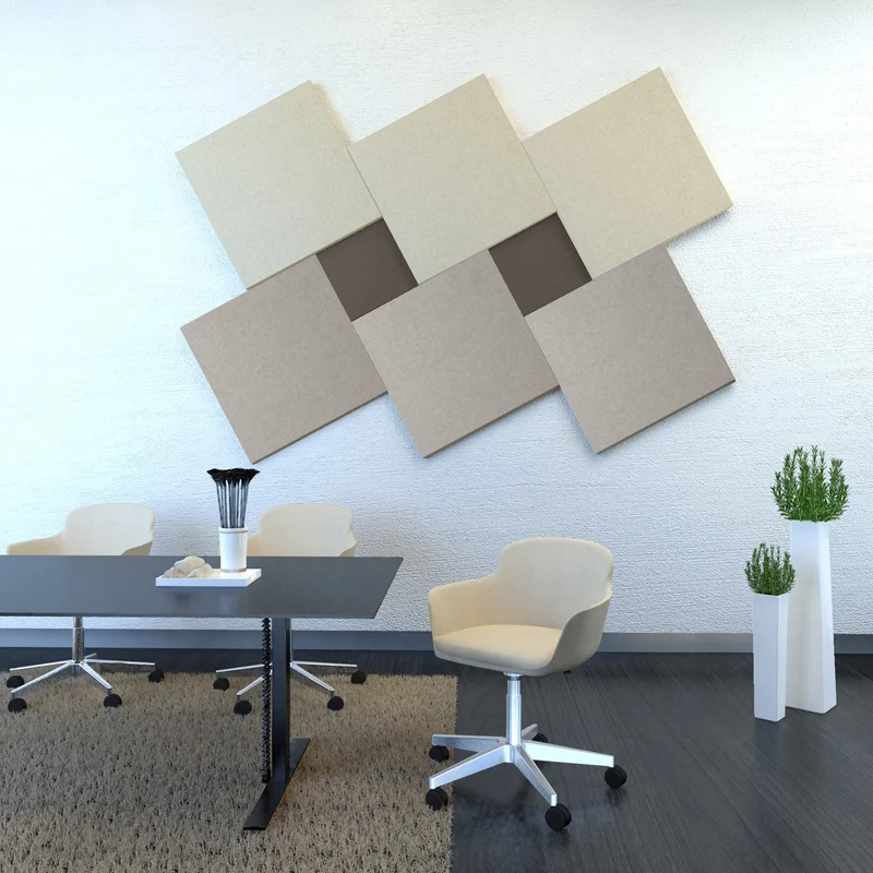 Шумоизолиращ стенен панел Modus Narbuta, 800 x 40 x 800 mm, дамаска Velito Presto светла мента