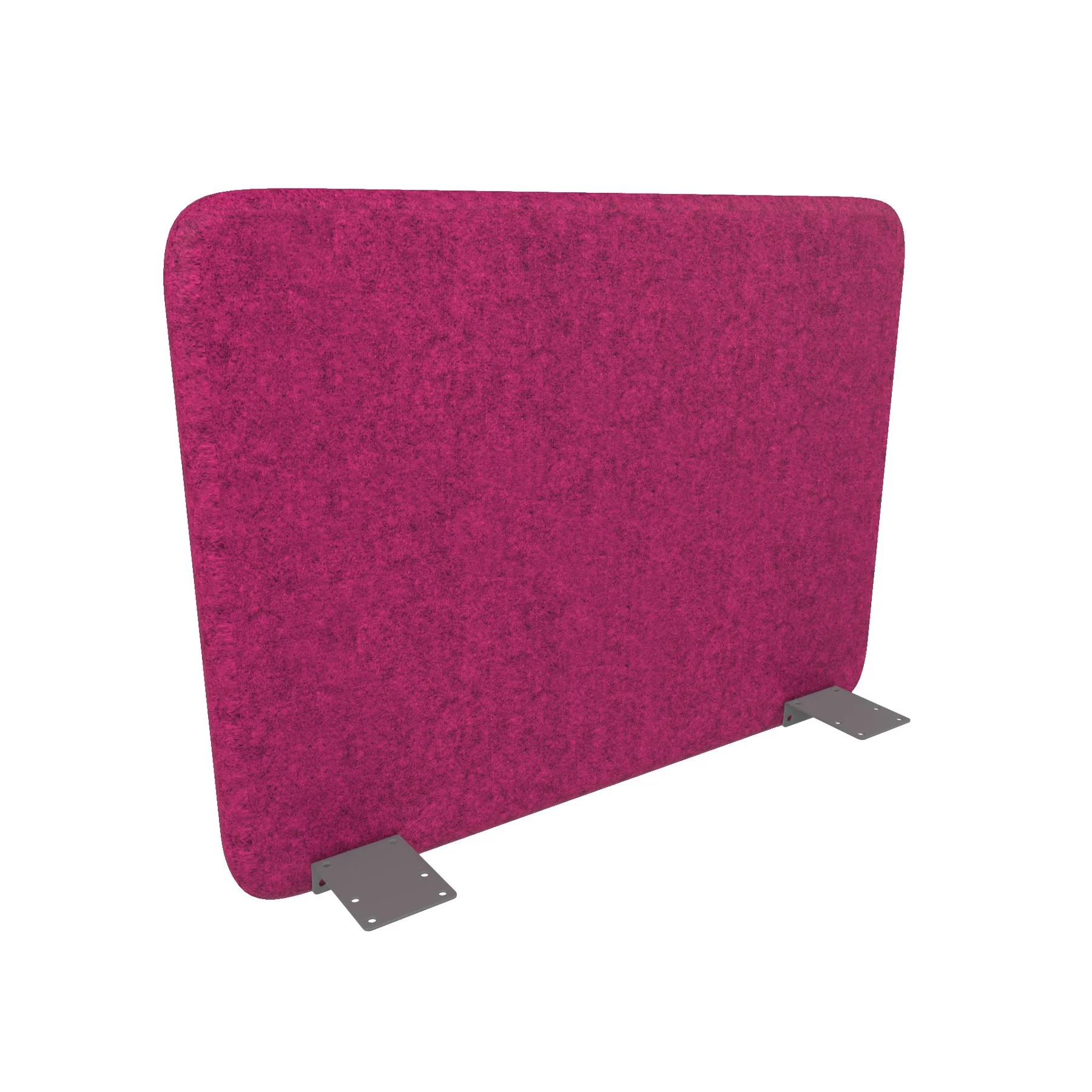 Шумоизолиращ преграден панел за бюро Narbutas Top 530, 700 x 36 x 530 mm, дамаска Velito Presto тъмнорозов меланж, сив метал