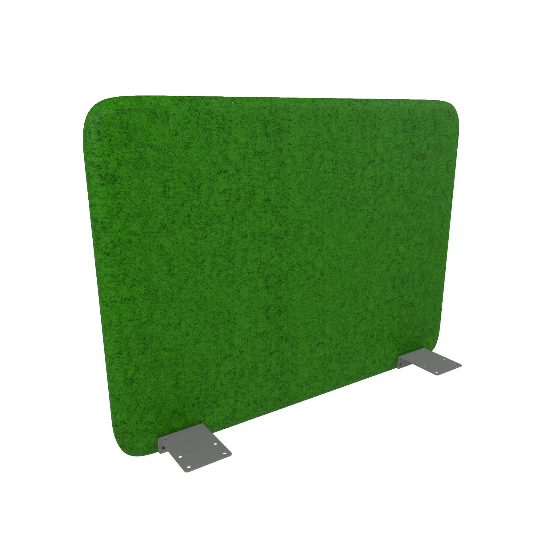 Шумоизолиращ преграден панел за бюро Narbutas Top 530, 700 x 36 x 530 mm, дамаска Velito Presto зелен меланж, сив метал