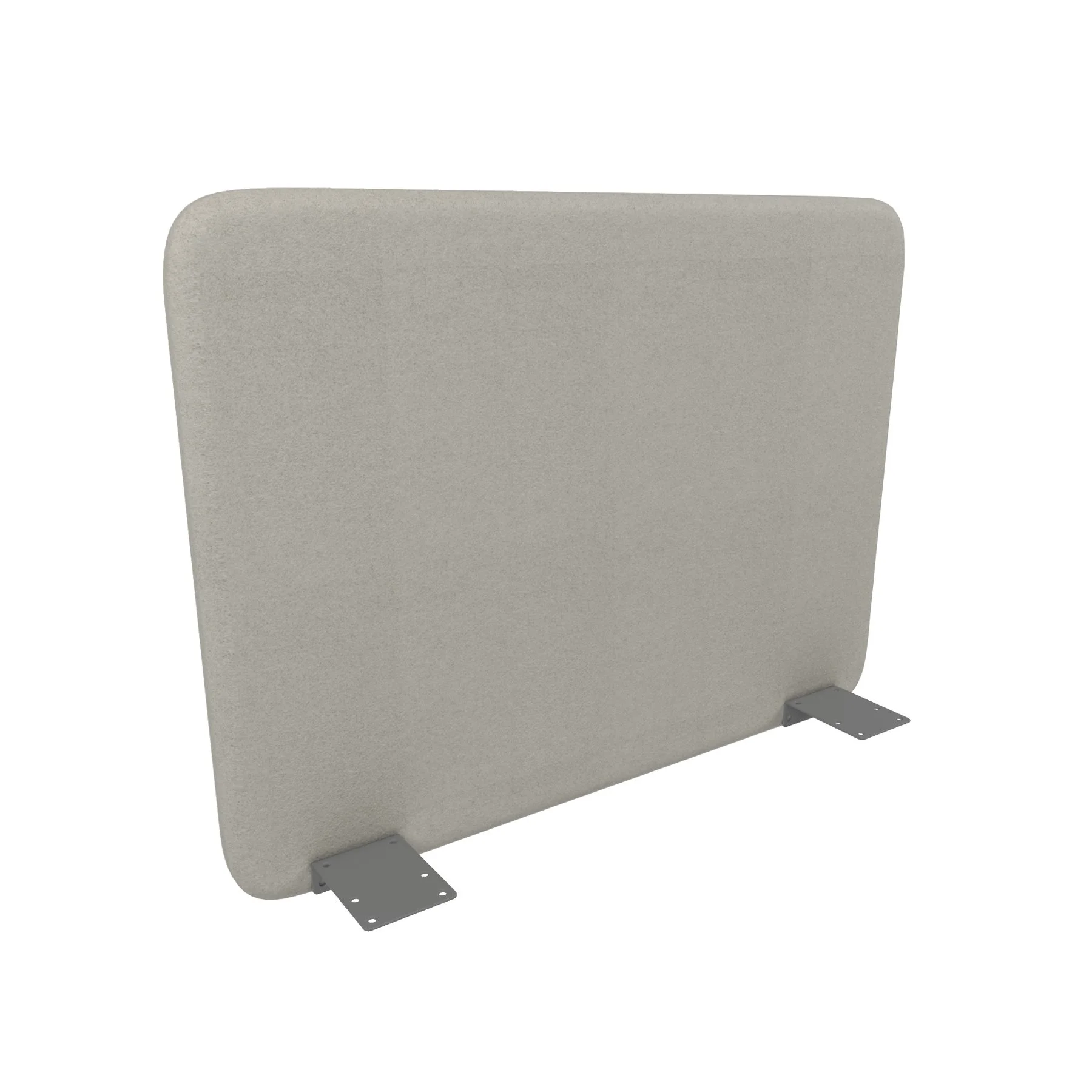 Шумоизолиращ преграден панел за бюро Narbutas Top 530, 700 x 36 x 530 mm, дамаска Velito Presto капучино, сив метал