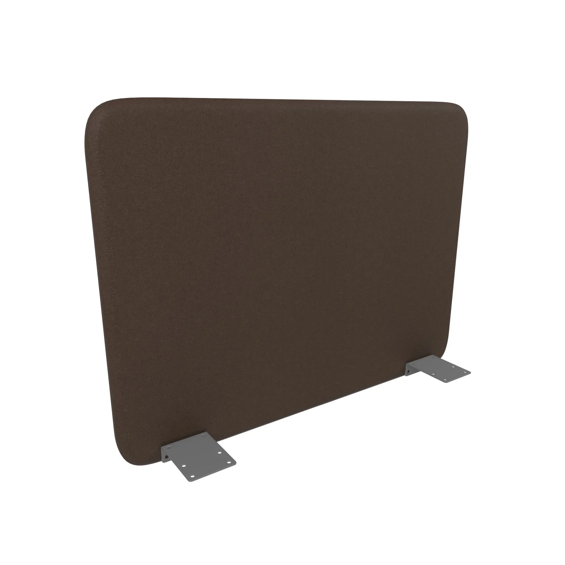 Шумоизолиращ преграден панел за бюро Narbutas Top 530, 700 x 36 x 530 mm, дамаска Velito Presto кафяв меланж, сив метал