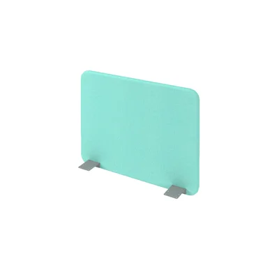 Шумоизолиращ преграден панел за бюро Narbutas Top 530, 800 x 36 x 530 mm, дамаска Velito Presto светла мента, ПДЧ 16 mm, сив метал