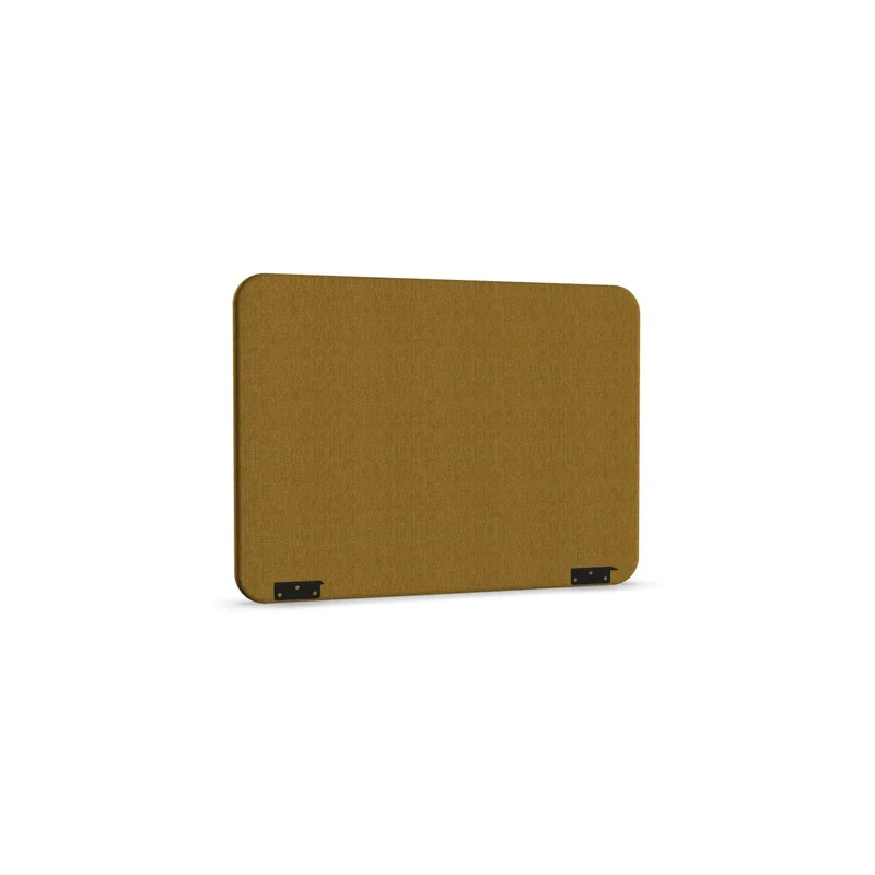 Шумоизолиращ преграден панел за бюро Narbutas Top 530, 1600 x 36 x 549 mm, ПДЧ 16 mm, горчица, черен метал
