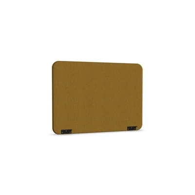 Шумоизолиращ преграден панел за бюро Narbutas Top 530, 1600 x 36 x 549 mm, ПДЧ 16 mm, горчица, черен метал