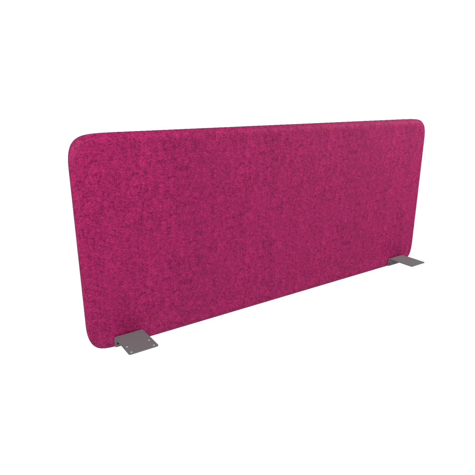 Шумоизолиращ преграден панел за бюро Narbutas Top 530, 1400 x 36 x 530 mm, дамаска Velito Presto тъмнорозов меланж, сив метал