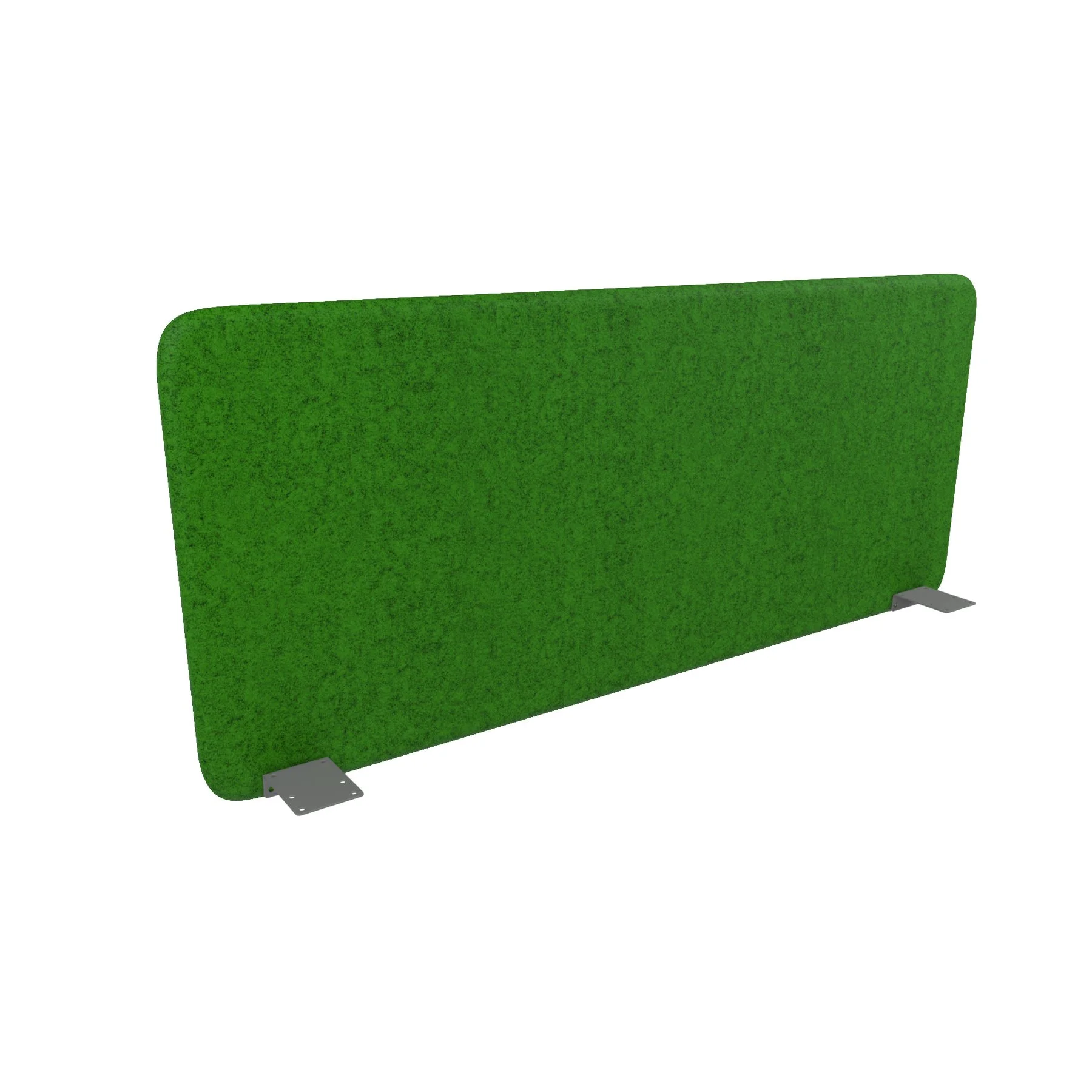 Шумоизолиращ преграден панел за бюро Narbutas Top 530, 1400 x 36 x 530 mm, дамаска Velito Presto зелен меланж, сив метал
