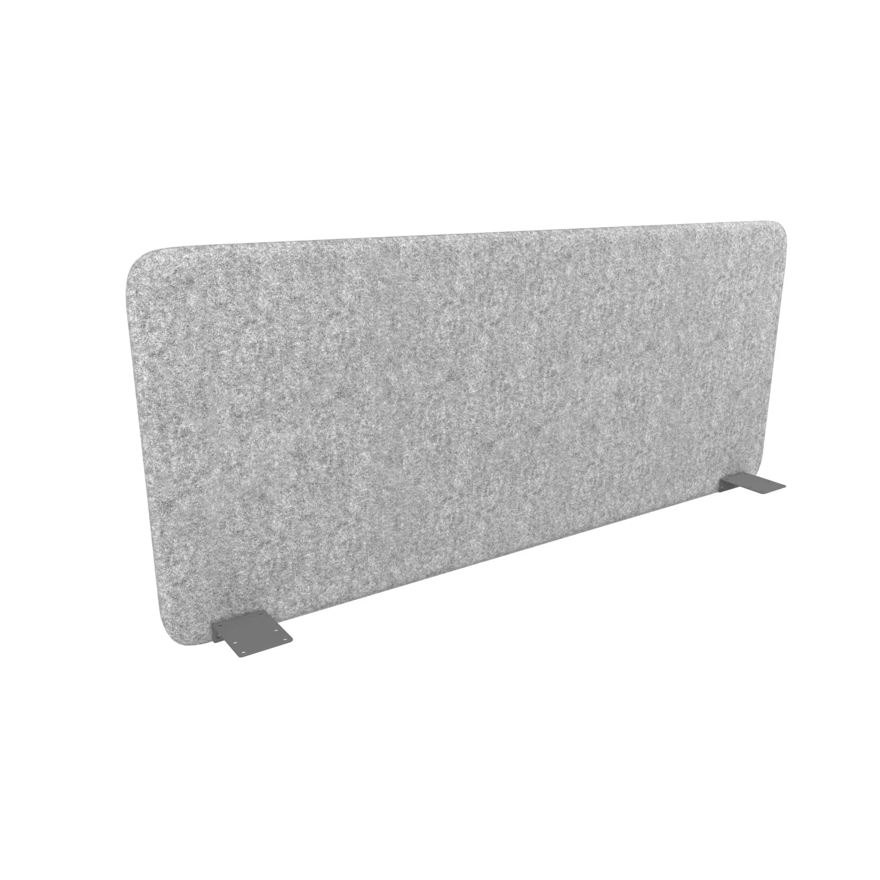 Шумоизолиращ преграден панел за бюро Narbutas Top 530, 1400 x 36 x 530 mm, дамаска Velito Presto светлосив меланж, сив метал