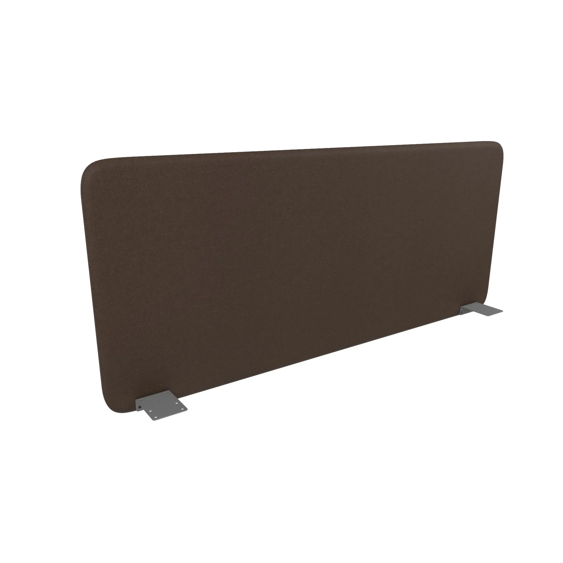 Шумоизолиращ преграден панел за бюро Narbutas Top 530, 1400 x 36 x 530 mm, дамаска Velito Presto кафяв меланж, сив метал