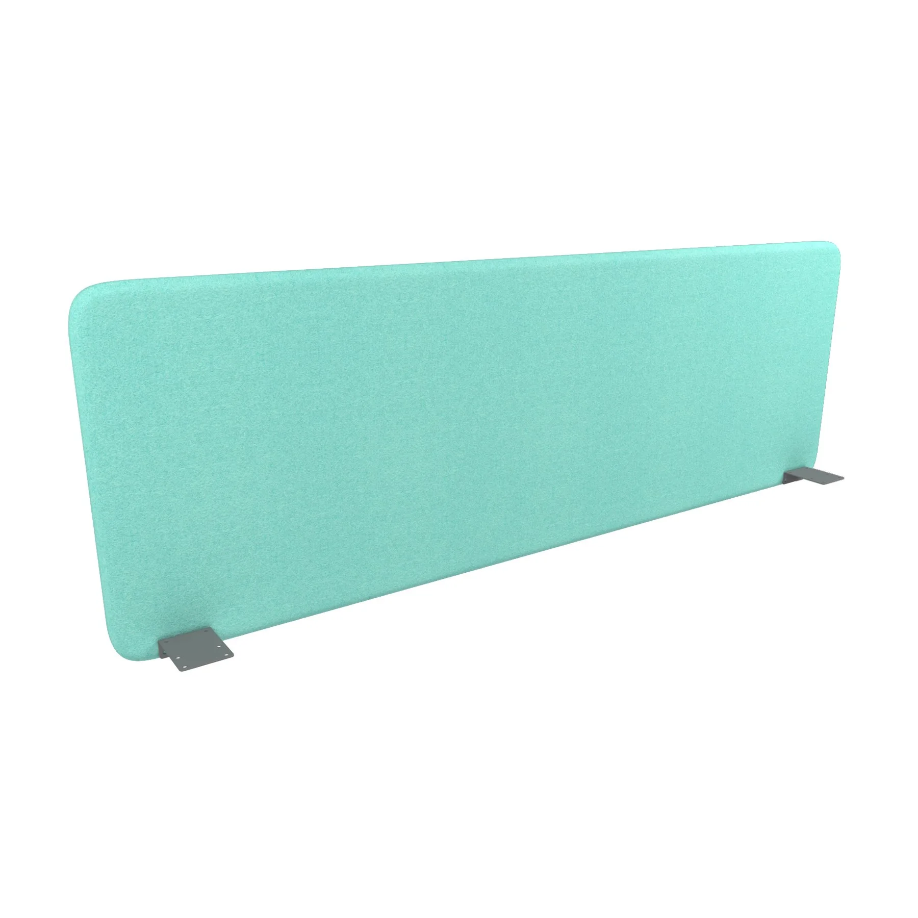 Шумоизолиращ преграден панел Narbutas Top 530, 1600 x 36 x 530 mm, дамаска Velito Presto светла мента, сив метал