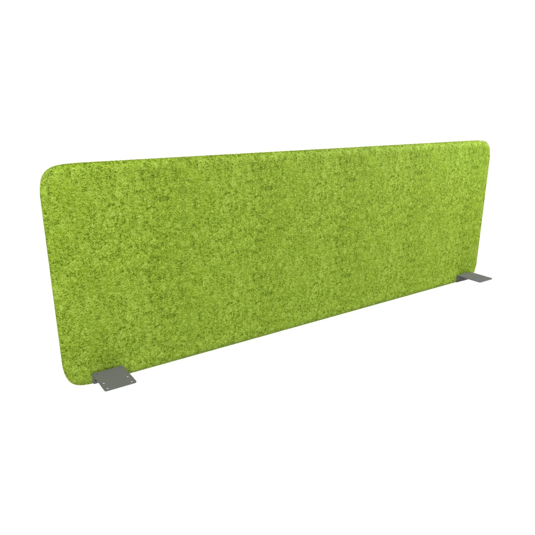 Шумоизолиращ преграден панел Narbutas Top 530, 1600 x 36 x 530 mm, дамаска Velito Presto светлозелен меланж, сив метал