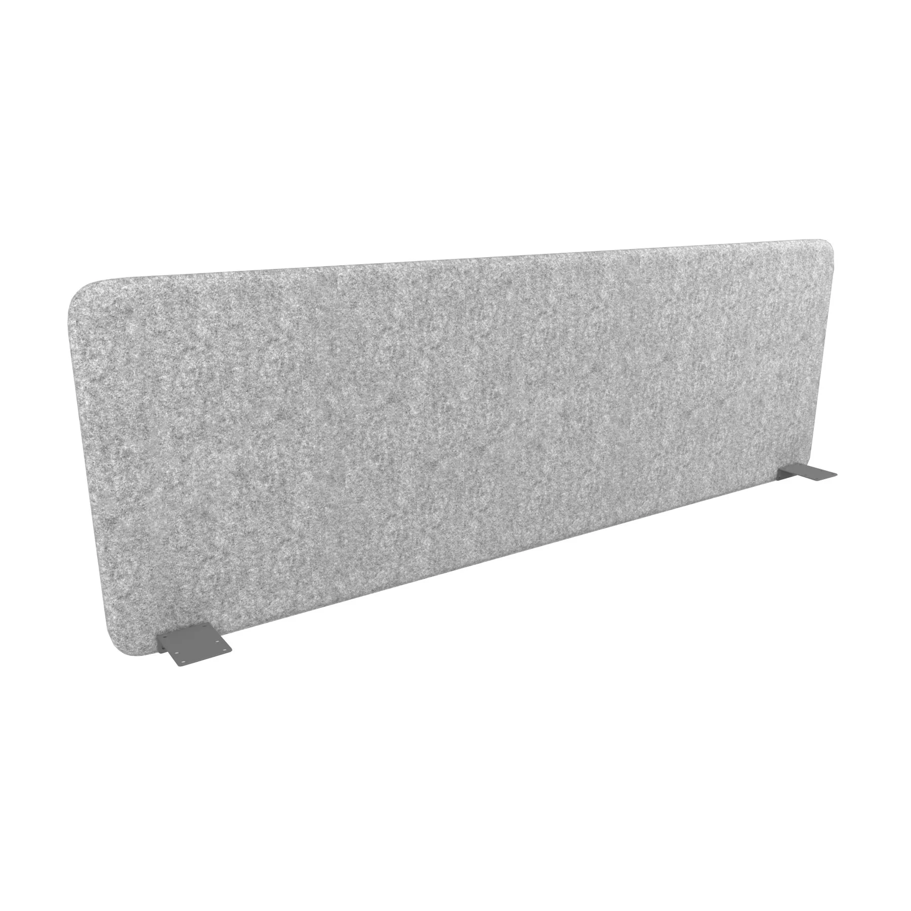 Шумоизолиращ преграден панел Narbutas Top 530, 1600 x 36 x 530 mm, дамаска Velito Presto светлосив меланж, сив метал