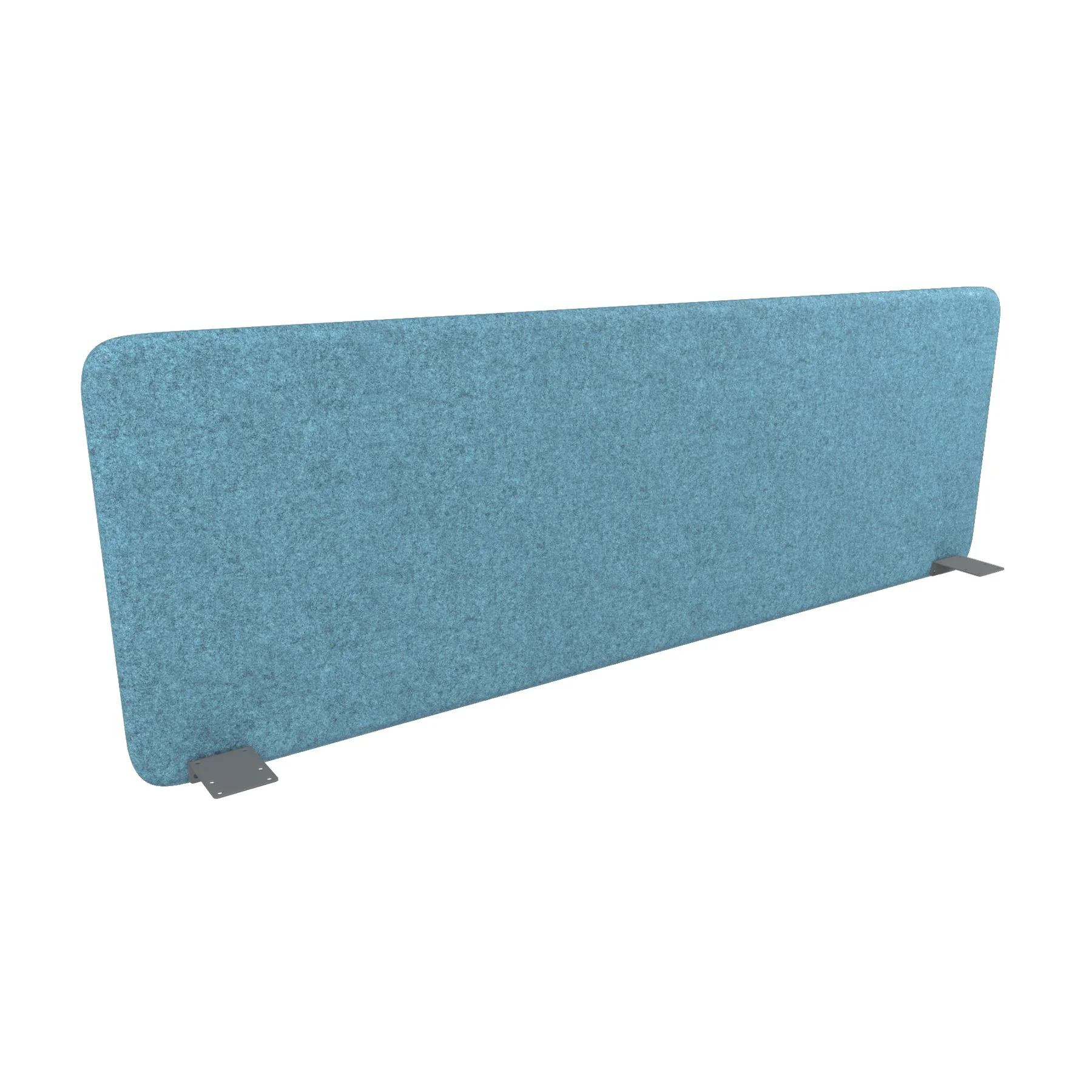 Шумоизолиращ преграден панел Narbutas Top 530, 1600 x 36 x 530 mm, дамаска Velito Presto светлосин меланж, сив метал