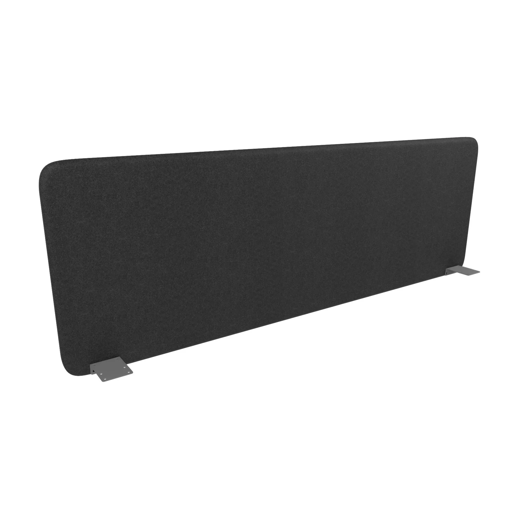 Шумоизолиращ преграден панел Narbutas Top 530, 1600 x 36 x 530 mm, дамаска Velito Presto черен, сив метал