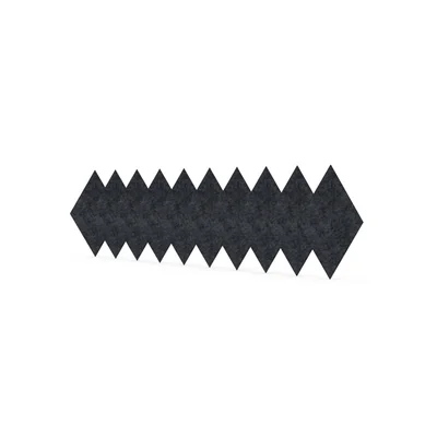 Акустично пано Narbutas Pet, диамант, 115 х 200 х 9 mm, PET филц, 10 броя, тъмносиво