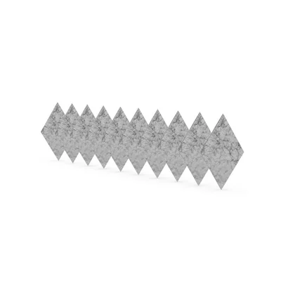 Акустично пано Narbutas Pet, диамант, 115 х 200 х 9 mm, PET филц, 10 броя, светлосиво