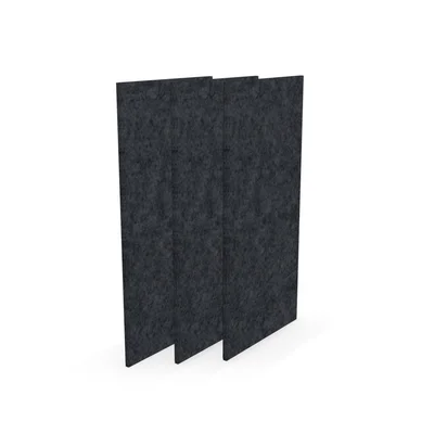 Акустично пано Narbutas Pet, правоъгълник, 200 х 400 х 9 mm, PET филц, 3 броя, тъмносиво