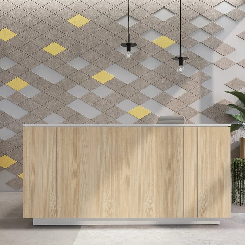 Акустично пано Narbutas Pet, квадрат, 200 х 200 х 9 mm, PET филц, 5 броя, светлосиво
