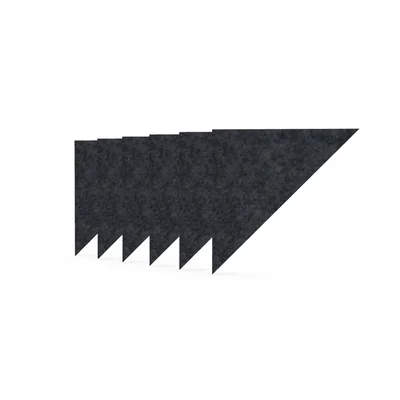 Акустично пано Narbutas Pet, триъгълник, 200 х 200 х 9 mm, PET филц, 6 броя, тъмносиво