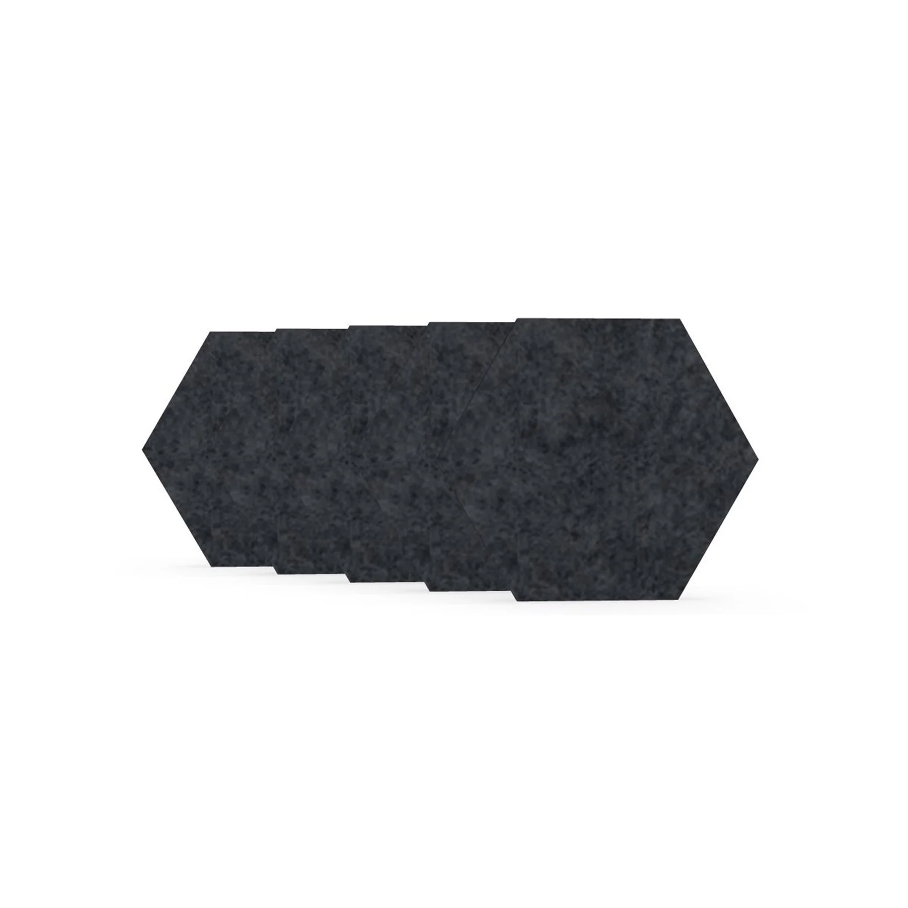 Акустично пано Narbutas Pet, шестоъгълник, 173 х 200 х 9 mm, PET филц, 5 броя, тъмносиво