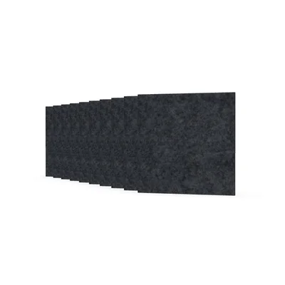 Акустично пано Narbutas Pet, квадрат, 200 х 200 х 9 mm, PET филц, 10 броя, тъмносиво
