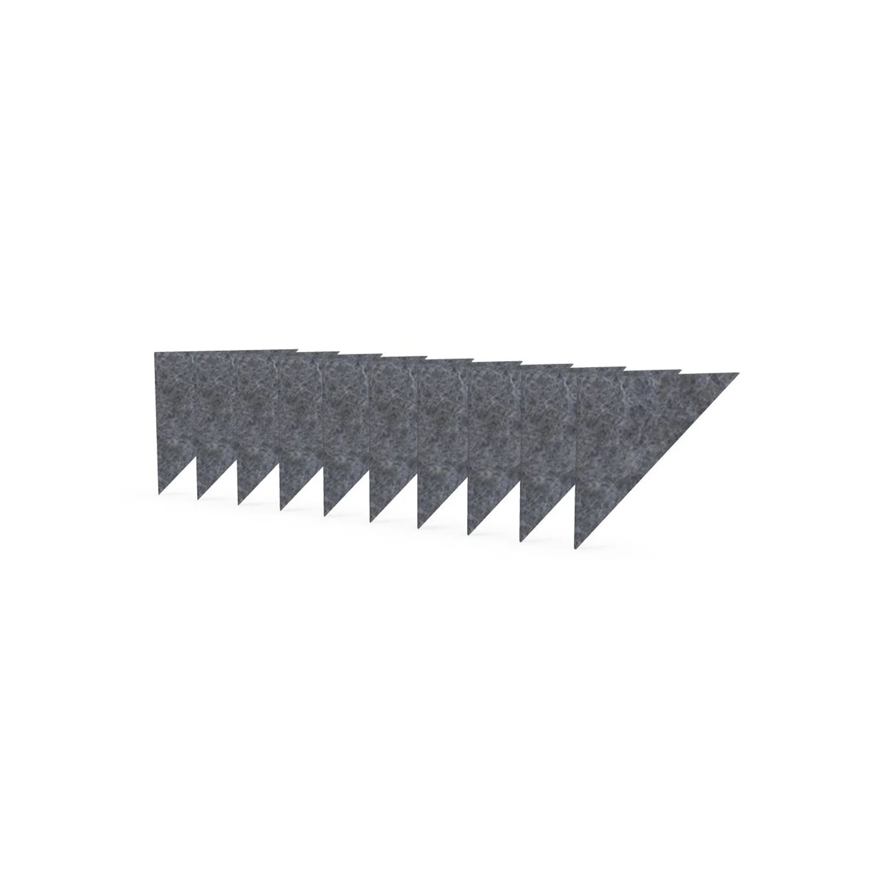 Акустично пано Narbutas Pet, триъгълник, 200 х 200 х 9 mm, PET филц, 10 броя, сиво