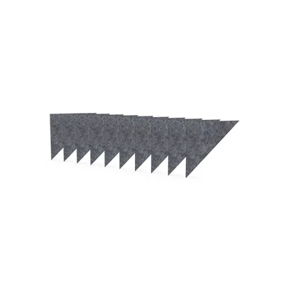 Акустично пано Narbutas Pet, триъгълник, 200 х 200 х 9 mm, PET филц, 10 броя, сиво