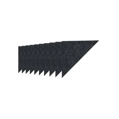 Акустично пано Narbutas Pet, триъгълник, 200 х 200 х 9 mm, PET филц, 10 броя, тъмносиво
