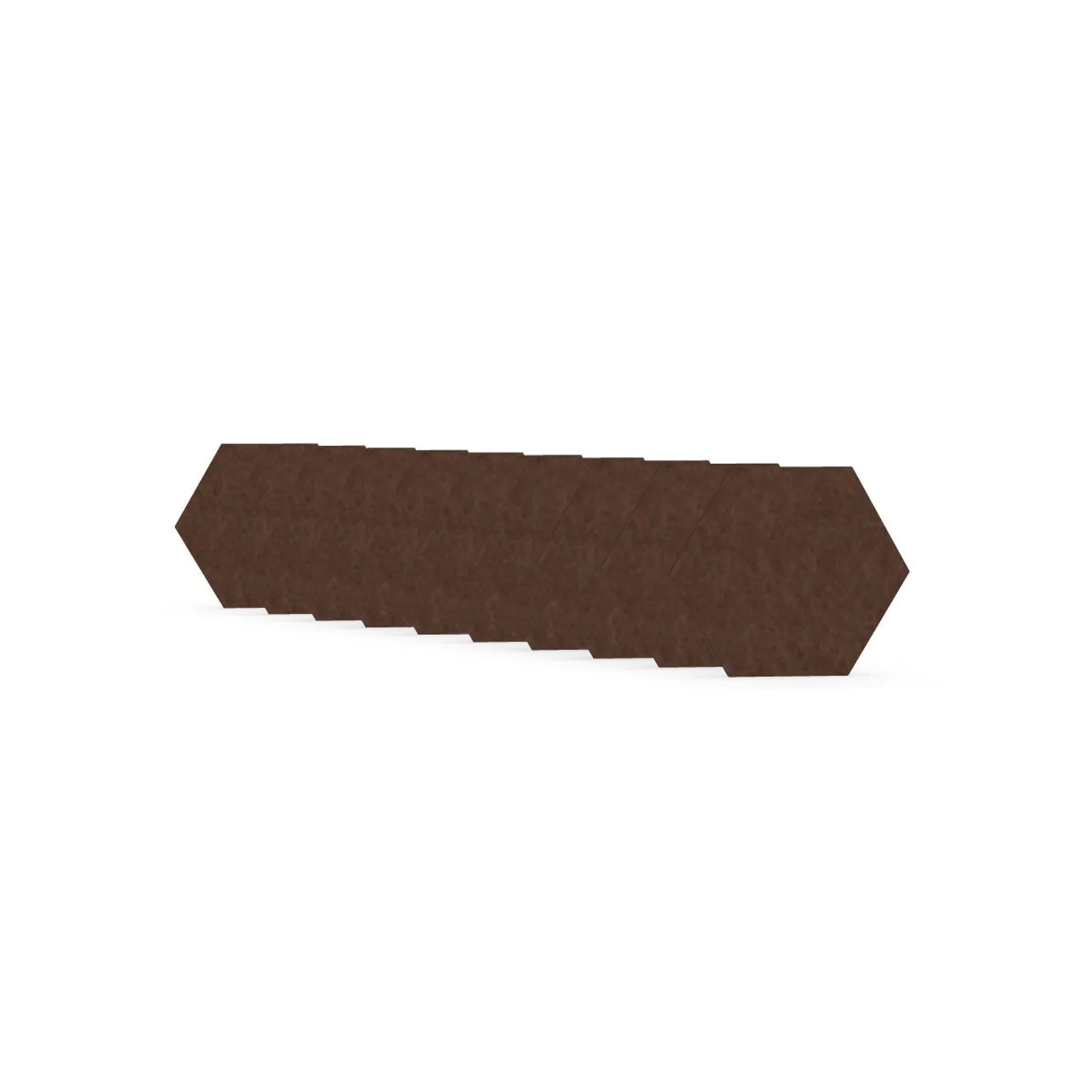 Акустично пано Narbutas Pet, шестоъгълник, 173 х 200 х 9 mm, PET филц, 10 броя, цвят кестен
