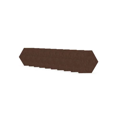 Акустично пано Narbutas Pet, шестоъгълник, 173 х 200 х 9 mm, PET филц, 10 броя, цвят кестен