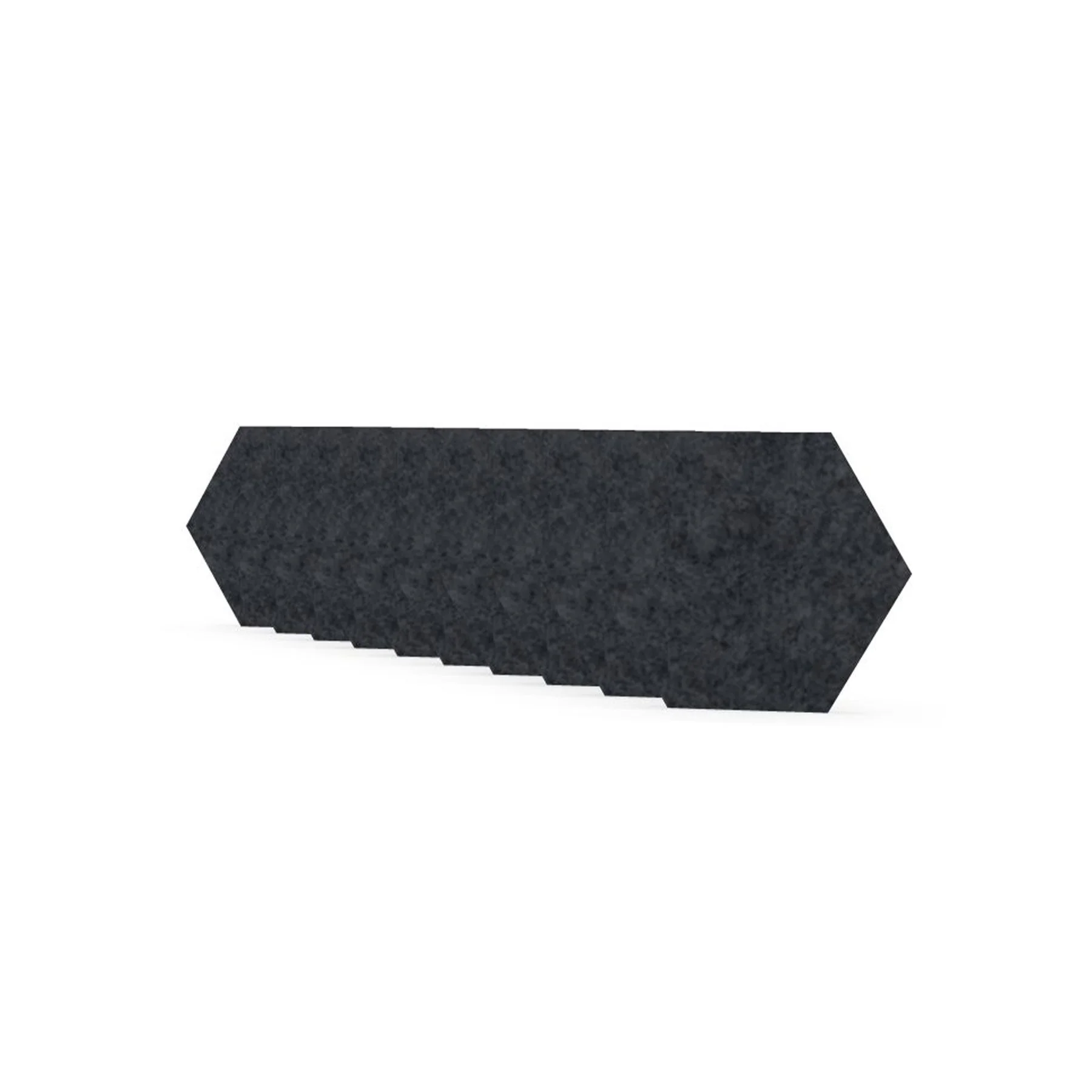Акустично пано Narbutas Pet, шестоъгълник, 173 х 200 х 9 mm, PET филц, 10 броя, тъмносиво