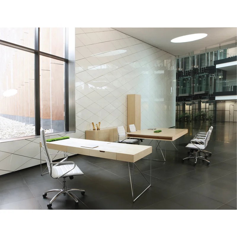 Бюро Narbutas Air Executive, 2200 x 800 x 740 mm, фурнир клен, черен метал
