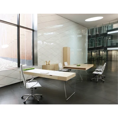 Бюро Narbutas Air Executive, 2200 x 800 x 740 mm, фурнир клен, черен метал