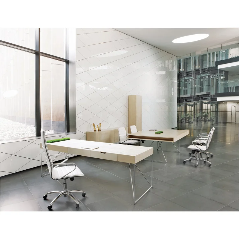 Бюро Narbutas Air Executive, 2200 x 800 x 740 mm, фурнир клен, черен метал