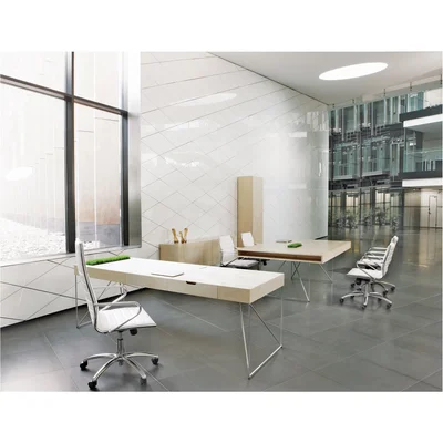Бюро Narbutas Air Executive, 2200 x 800 x 740 mm, фурнир клен, черен метал