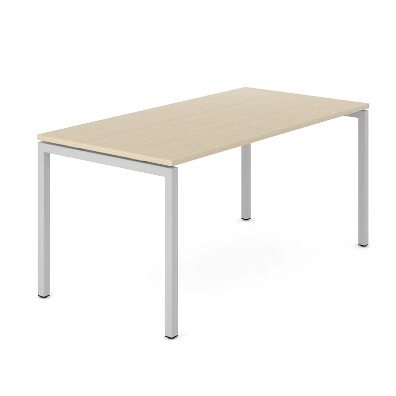 Бюро Narbutas Nova Executive, 2000 x 1000 x 740 mm, ПДЧ 25 mm, меламин избелен дъб, сив метал, крак тип U